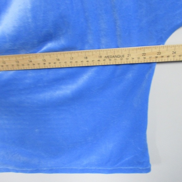 Lilly Pulitzer Sheera Velour Top Blouse XXL Blue One Shoulder Lounge 274 - Picture 8 of 13